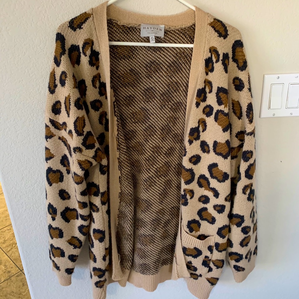 Leopard print cardigan